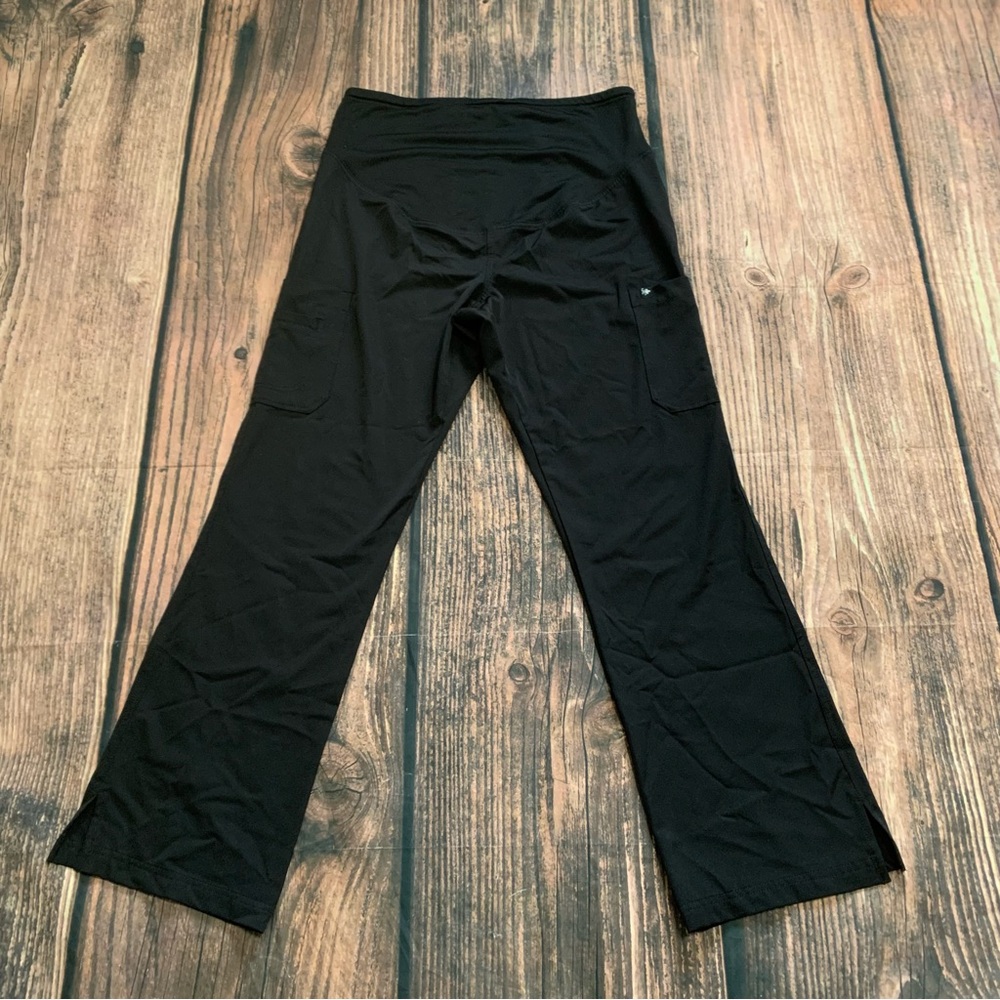 Evolution Scrubs Women’s S Maternity #3072 Comfy Black Stretchy Pants EUC